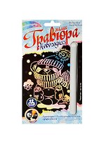 LORI Гр-194 Гравюра Новогодняя малая с эф. голограф. Первый снег (набор д/творчества) (6+) (упаковка)