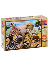 Пазл 63 Super 3D KidsАфрика селфи 2 (Africa Selfies).