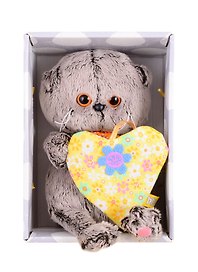 Игрушка мягкая Budi Basa, Басик BABY с желтым сердечком (20 см) (BB-055)