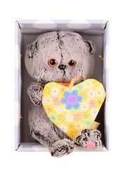 Игрушка мягкая Budi Basa, Басик BABY с желтым сердечком (20 см) (BB-055)