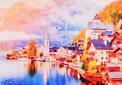 Алмазная мозаика ТМ Рыжий Кот (класс) 30х40см (32цв) Гельштат, с подрамником, с полным заполнением FC012