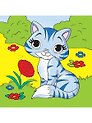 Набор для творчества Рыжий кот Холст с красками 15*15см Котенок Х-9816