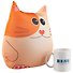Игрушка-антистресс Котик светлый с рыжим ушком (38х30) (АН2017-2) - 2
