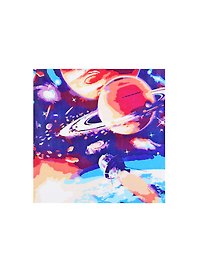 Холст с красками по номерам Красочный открытый космос (ХК-8765) (20х20см) (13цв) (Рыжий Кот) (3+) (коробка)