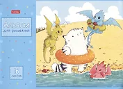 Альбом для рисования Hatber, "Приключения кота Пирожка", А4, 16 листов, на скрепке