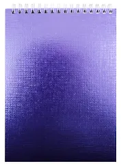 Блокнот "METALLIC", А5, 80 листов, клетка, фиолетовый