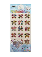 Бабочки кристаллы (11097100) (2,5 см) (15 шт) (микс цветов)