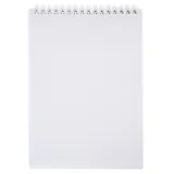 Блокнот А5 80л кл. "VELVET" белый, пласт.обл, спираль