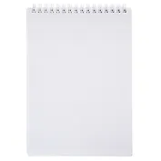 Блокнот А5 80л кл. "VELVET" белый, пласт.обл, спираль