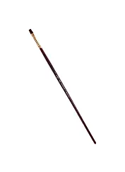 Кисть художественная Вернисаж, синтетика бордовая, плоская, длинная ручка №6, Гамма