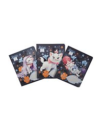 Тетрадь 12л круп.кл. "Marie cat" карт.обл., ассорти, Disney