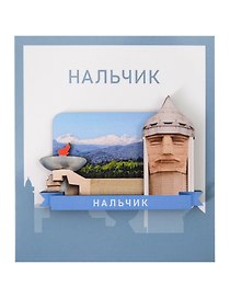 Сувенирный магнит Башня (Нальчик) (дерево) (НлчБ1)