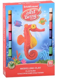 Пластилин 16цв 288гр с Алоэ Вера, стек, к/к, Art Berry 