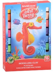 Пластилин 16цв 288гр с Алоэ Вера, стек, к/к, Art Berry 