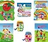 Комплект "Витамины с грядки": 7 в 1. Книжка-гармошка, книжки со стихами о пользе продуктов, игра-шнуровка - 2 шт., раскраска, развивающие карточки - 0