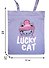 Сумка-шоппер Lucky cat, серая текстиль, 40х32см (СК2020-56) - 1