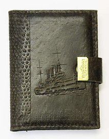 Записная книжка А7, кожа, в ассортименте