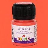 Краска акриловая коралловая 20мл "Декола" матовая, ЗХК