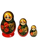 Матрешка 3 предм. "Узор", арт. С-4 (40) - 1