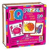 IQ Пазл деревянный. Плаваем, ползаем, летаем 2+, мультиколор