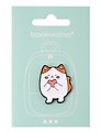 Значок Котовые иллюстрации (белый кот)  (металл)