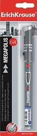 Ручка гелевая "MEGAPOLIS GEL" синяя, блистер, Erich Krause