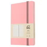 Записная книжка А6- 96л лин. "JOY BOOK. Персиковый пух" 7БЦ, иск.кожа, тонир.форзац, тонир.блок, скругл.углы, сшит.блок, ляссе, резинка, карман на задн.форзаце