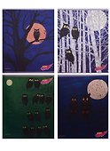 Тетрадь общая «DIY Collection. Ночные прогулки (совы)», 48 листов в клетку, А5, в ассортименте - Unnika - 1
