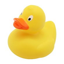 Игрушка для ванной, уточка резиновая FUNNY DUCKS "Уточка желтая" (1607)
