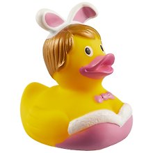 Игрушка для ванной, уточка резиновая FUNNY DUCKS "Уточка bunny" (1852)