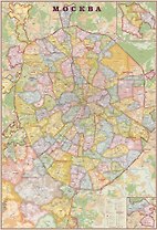 Карта "Москва современная", экодизайн (1,09х1,60м) (1:34 000)