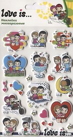 Наклейки объемные многоразовые "Love is 4"