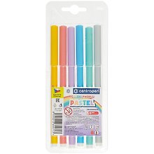 Фломастеры «Pastel» Centropen, 6 цветов