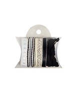 Набор тесьмы для скрапбукинга (RS45) (5шт х 0,9м) (черный) (Рукоделие) (упаковка)