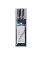 Ручки капиллярные черные 3шт (0.4, 0.6, 0.8мм) "ECCO PIGMENT", пластм. пенал, Faber-Castell