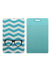 Чехол для карточек Зигзаг бирюзовый с очками