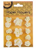 Набор для творчества. Цветы "Paper Flower", 3 больших + 10 маленьких, молочные и белые - 0