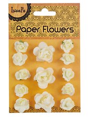 Набор для творчества. Цветы "Paper Flower", 3 больших + 10 маленьких, молочные и белые