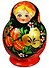 Матрешка 5 предм. расписная авторская "Кубышка", арт. С-203 (40а) - 0