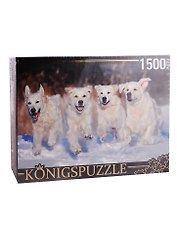 Пазл Щенки золотистого ретривера Konigspuzzle 1500 элементов ГИК1500-8476