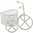 Кукольные аксессуары из металла. Велосипед с корзиной (8х9,5) (белый) (2 вида) - 1