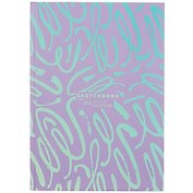 Скетчбук А5 100л "Lilac sketch" белый офсет, 100г/м2, выб. лак, вердый переплет