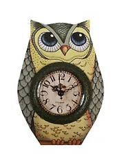 Сувенир Феникс Презент Часы настольные кварцевые Желтая совушка 15*20см 40734