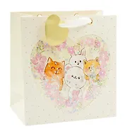 Пакет А4 28*28*12 "Зверята в окошке" дет., бум.мат.ламинат