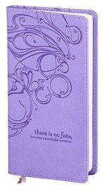 Записная книжка «Fiore» А6-, 96 листов в клетку, фиолетовая, экокожа, InFolio