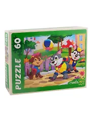 Пазл Щенки на улице Рыжий кот 60 элементов П60-8432