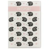 Обложка для паспорта Ежики и сердечки (ПВХ бокс) (ОП2018-182)