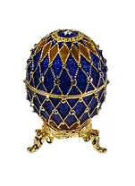 Яйцо пасхальное Сетка ажурная (цв.синий) (08-0105-1) (JD0105A-1)