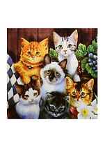 Салфетки бумажные Котята (502655) (33х33см) (набор/20 штук) (Страна Карнавалия) (упаковка)