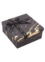 Коробка подарочная "Черный мрамор" 15*15*6,5, картон